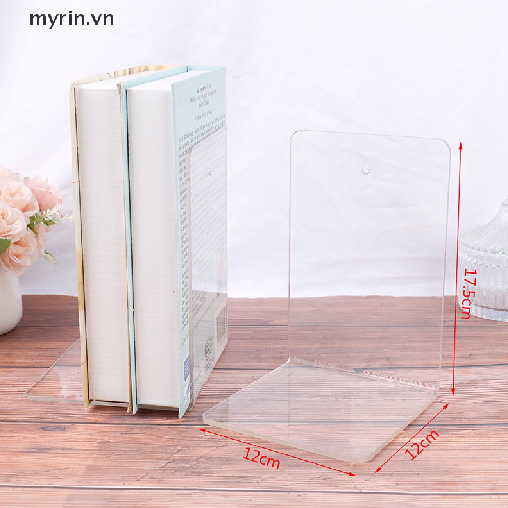 1 Giá Đỡ Sách Hình Chữ L Bằng Acrylic Trong Suốt