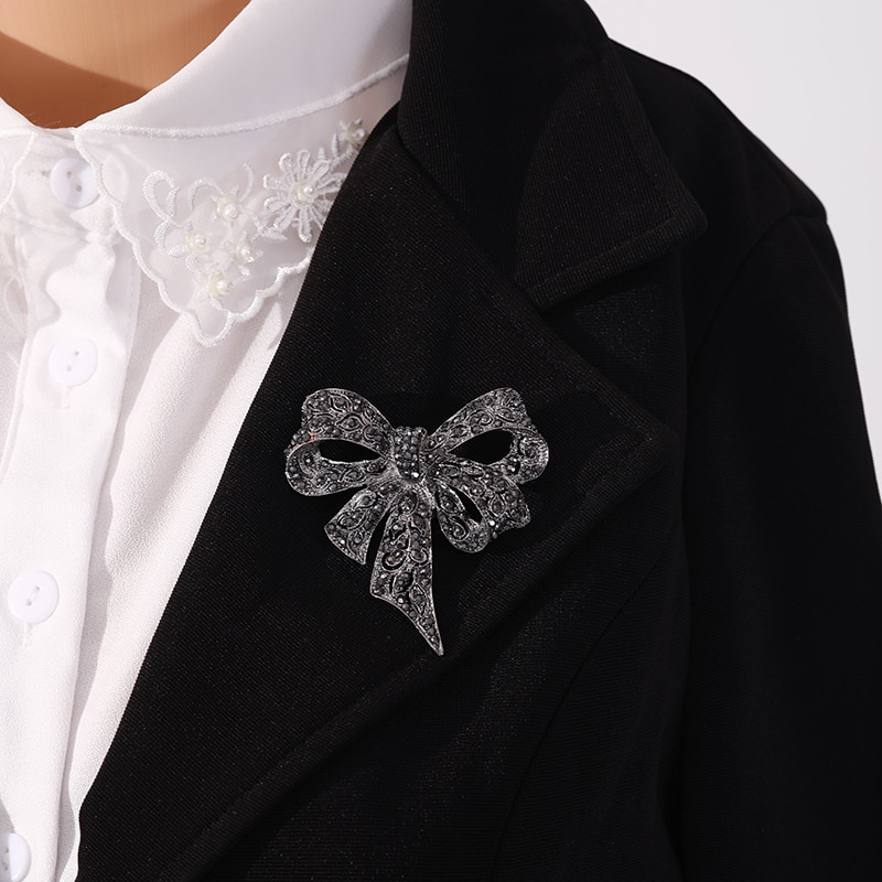 Mới Ghim Cài Áo Hình Nơ Đính Đá Thời Trang
