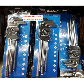 Bộ Lục Giác 9 Cây HỆ MÉT 1.5-10mm STANDARD ST#722