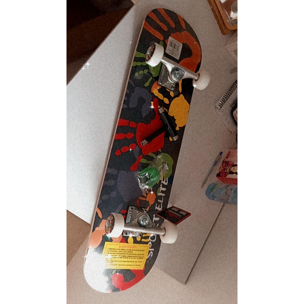 Ván trượt thể thao Skateboard bằng gỗ chính hãng Cougar MH3108 9 lớp cao cấp Maple, tặng bộ dụng cụ