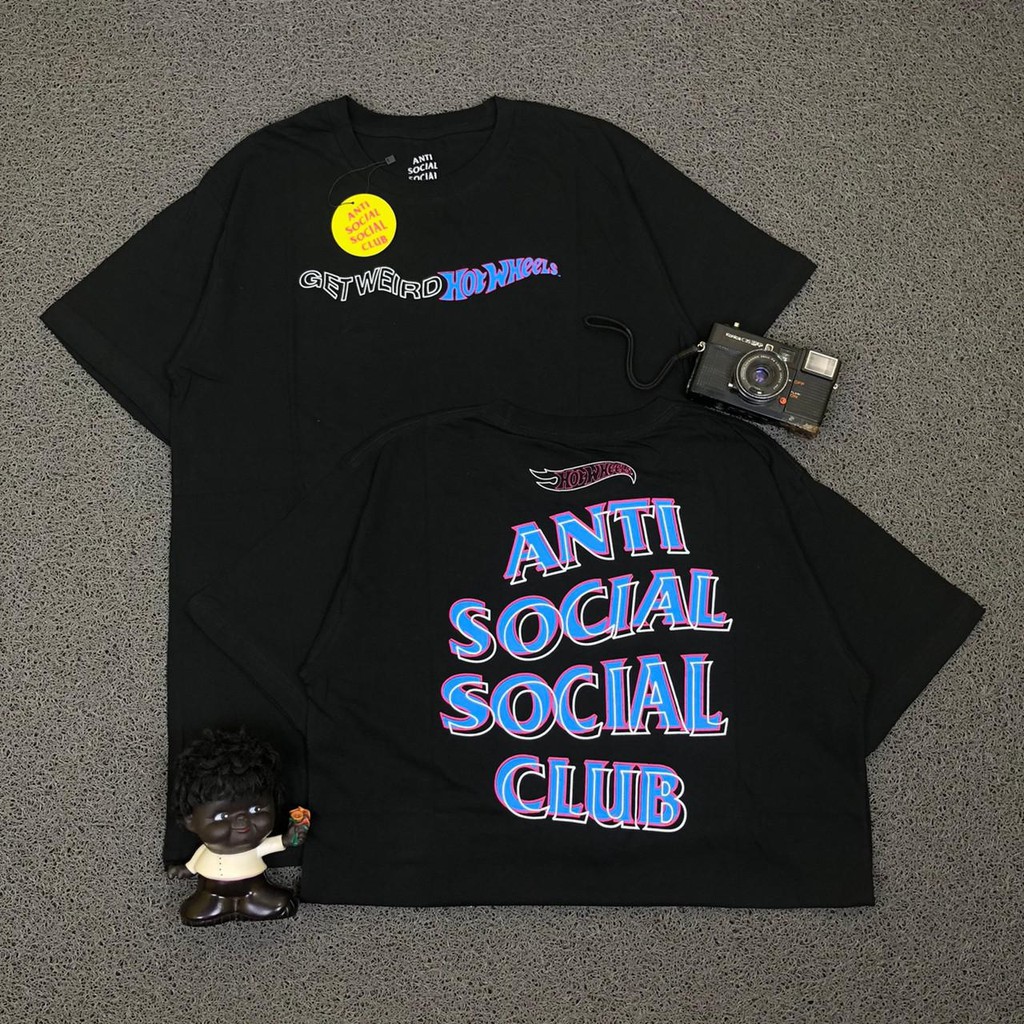 Anti Social Social Club Áo Thun In Chữ Anti Social Club Màu Xanh Đen Cá Tính