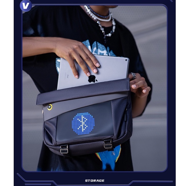 Divoom bag-V Pixoo Slingbag Túi đeo chéo hiển thị màn hình Led, tích hợp app Divoom