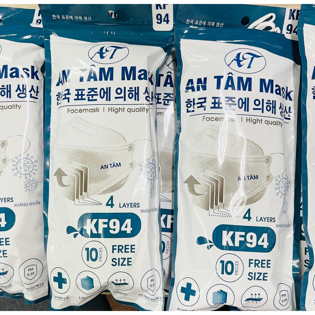 [Combo 10 chiếc] Khẩu trang y tế 4 lớp KF94 cao cấp phong cách Hàn Quốc | BigBuy360 - bigbuy360.vn