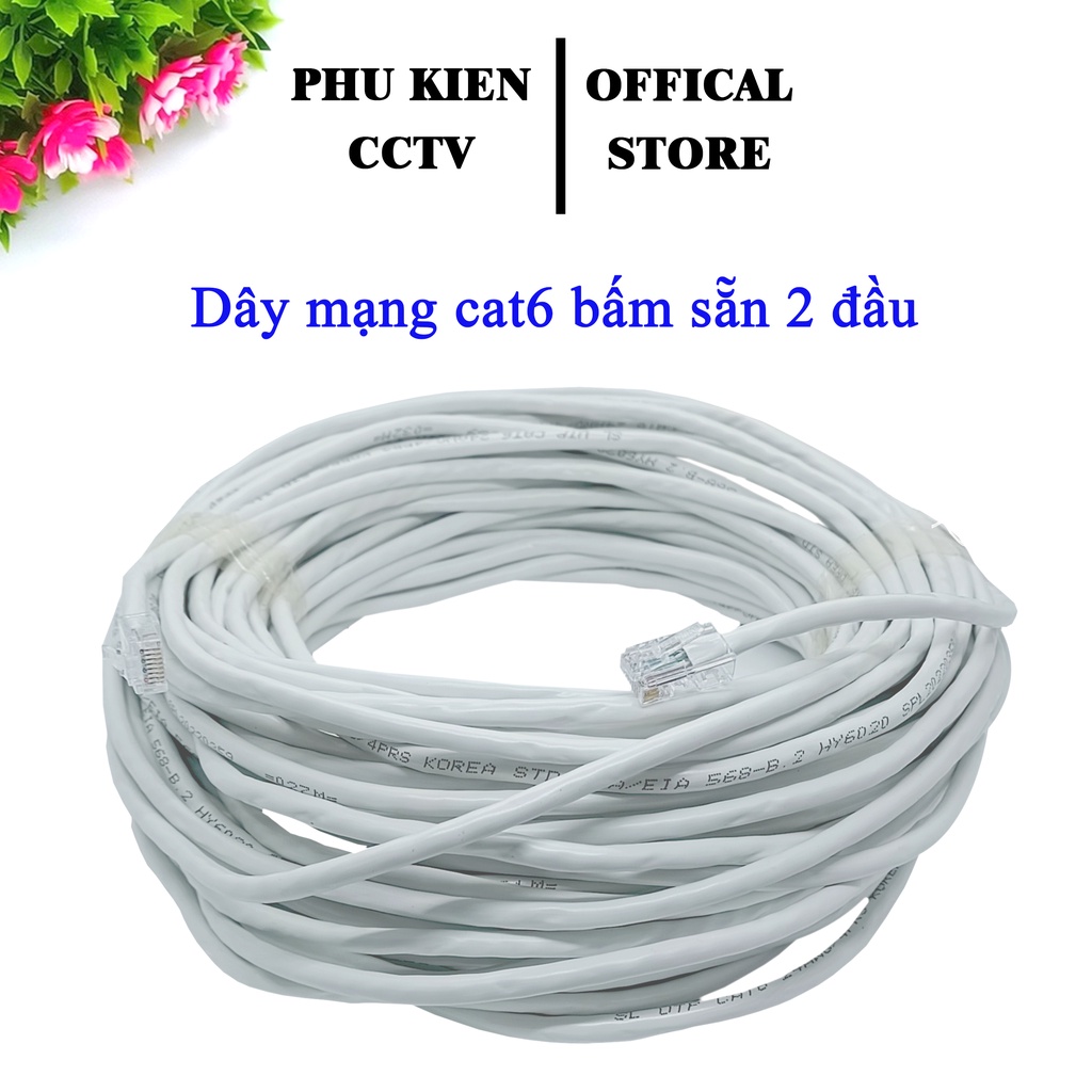 DÂY MẠNG CAT6E Bấm Sẵn 2 đầu 10m 15m 20m 25m 30m 35m 40m 45m 50m 60m - Hàng chính hãng