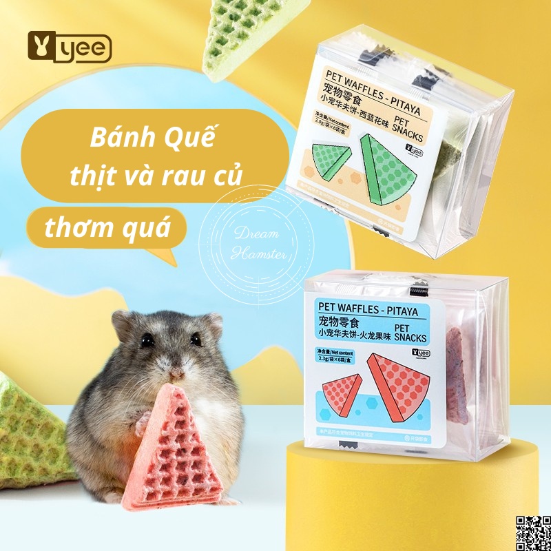 Bánh quế thịt và rau củ Yee cho hamster, sóc, nhím và động vật nhỏ khác