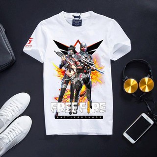 [Hỗ Trợ Ship]Áo Thun Free Fire Màu Trắng Cotton Cực Đẹp - Thẻ Vô Cực Mùa 20