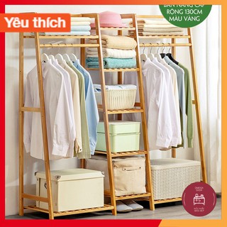 Kệ, tủ treo quần áo rộng 130cm bản nâng cấp- phong cách Hàn Quốc- sắp xếp quần áo gọn gàng tiện lợi