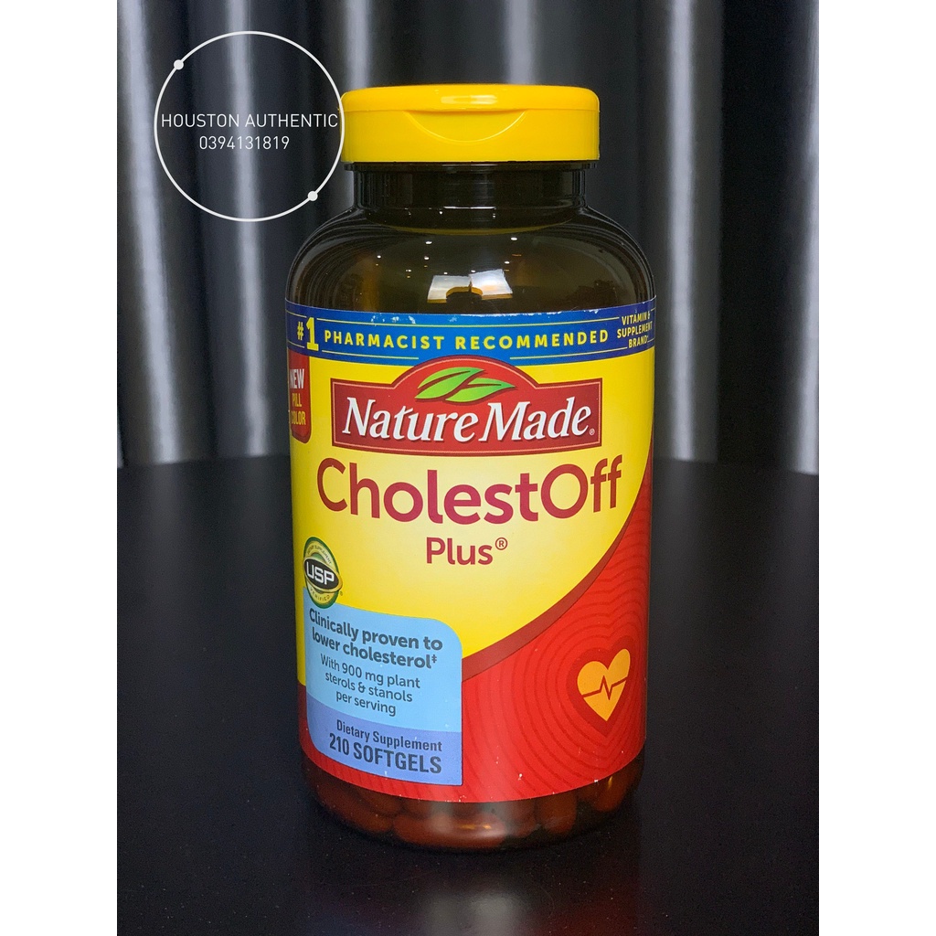 Viên Giảm Cholesterol Trong Máu Nature Made CholestOff Plus 210 viên _ Live mua hàng tại Mỹ