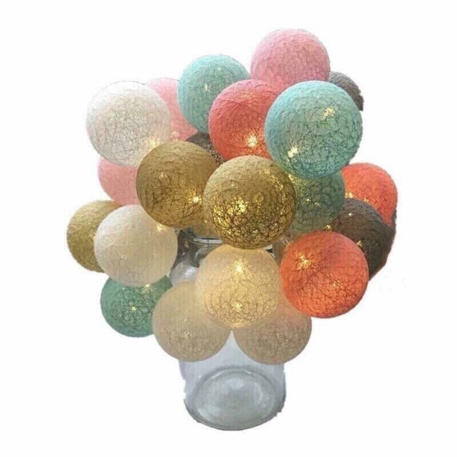 Đèn nháy 7 mầu rơm (20 bóng)- đèn nháy