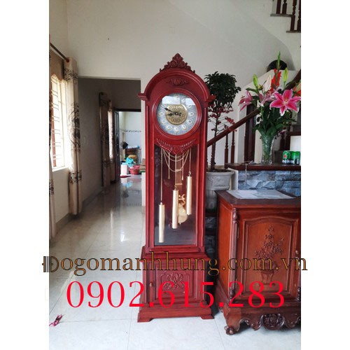 Đồng hồ cây gỗ hương đá cao 1m90 sang trọng