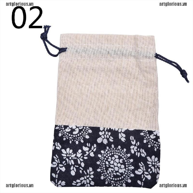 Bộ 2 Túi Vải Cotton Đựng Trang Sức Thủ Công