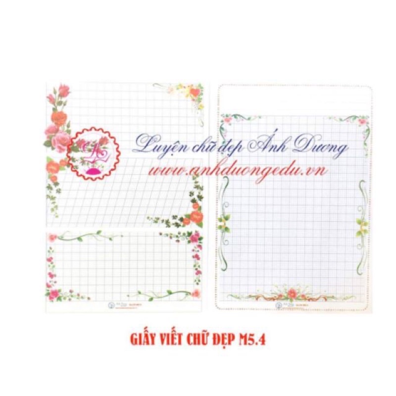 20 tờ Giấy hoa viết chữ đẹp Ánh Dương