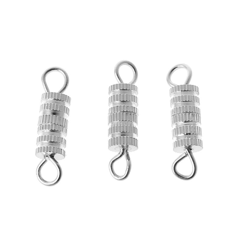 Bộ 100 vít nối chốt khóa dây chuyền vòng đeo tay hình trụ xoắn dùng tím đầu khóa trang sức tiện dụng SEL