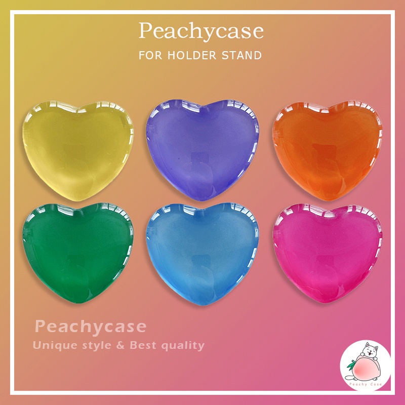 Giá Đỡ Điện Thoại Hình Trái Tim Bằng Thủy Tinh Nhiều Màu Sắc