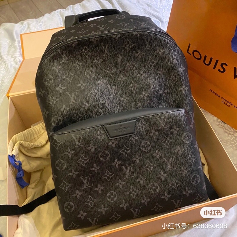 Balo thời trang da thật hoạ tiết thương hiệu Louis Vuitton LV Discovery cao cấp