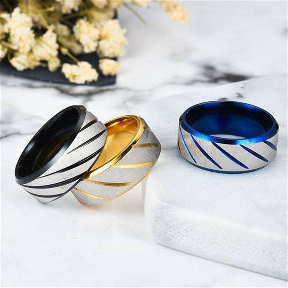 Nhẫn Đeo Tay Bằng Thép Titan Họa Tiết Sóng Thời Trang Cá Tính Cho Nam Và Nữ