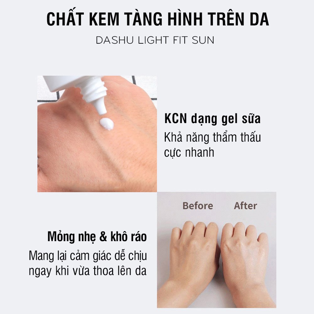 Gel Chống Nắng DASHU Daily Light Fit Sun Gel 50ml GomiMall