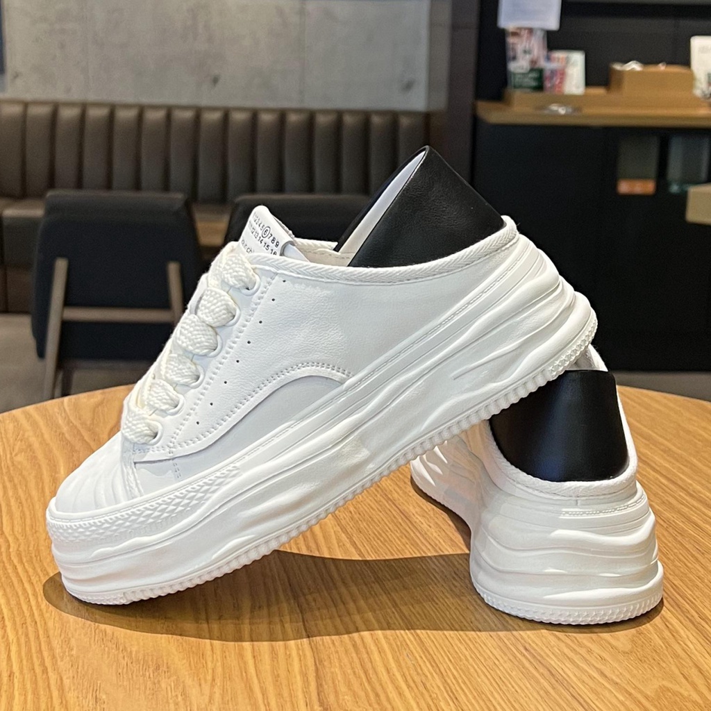 💘 Giày Thể Thao Trắng Đế Dày Phong Cách Hàn Quốc 💘  Đế Mềm Thiết Kế Mới Đơn Giản Thời Trang