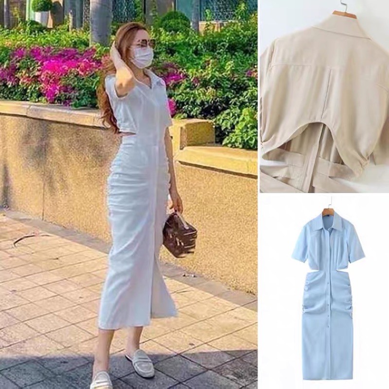 (ORDER ZARA XUẤT FULL TAG MÁC) Đầm Zara sơmi siêu xinh, hở hông và lưng vừa quyến rủ vừa sang trọng.