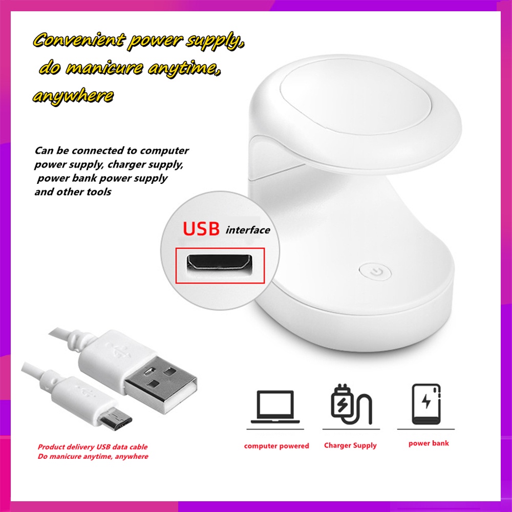 Máy Sấy Khô Sơn Móng Tay Bằng Tia UV Mini Có Đèn Led Tiện Dụng DIY