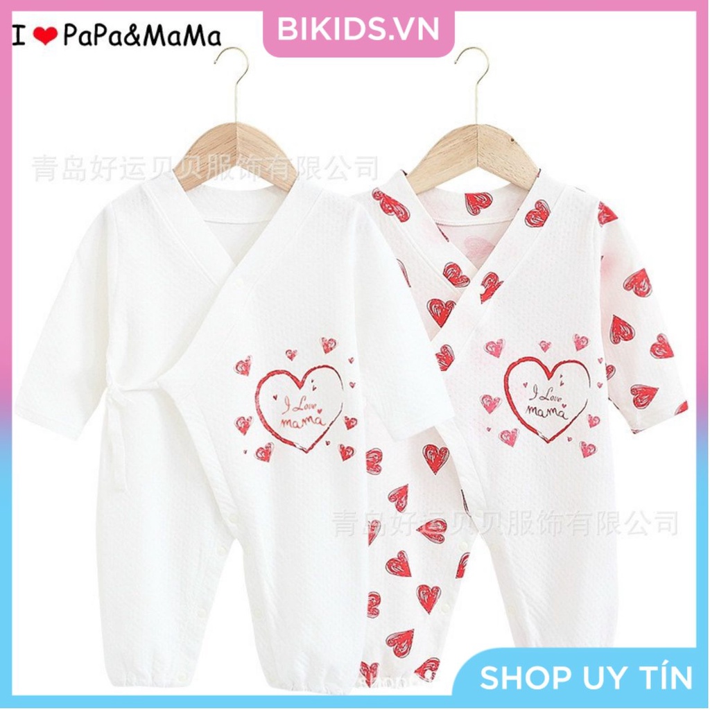 Body dài tay cài lệch papa&mama - ảnh sản phẩm 1