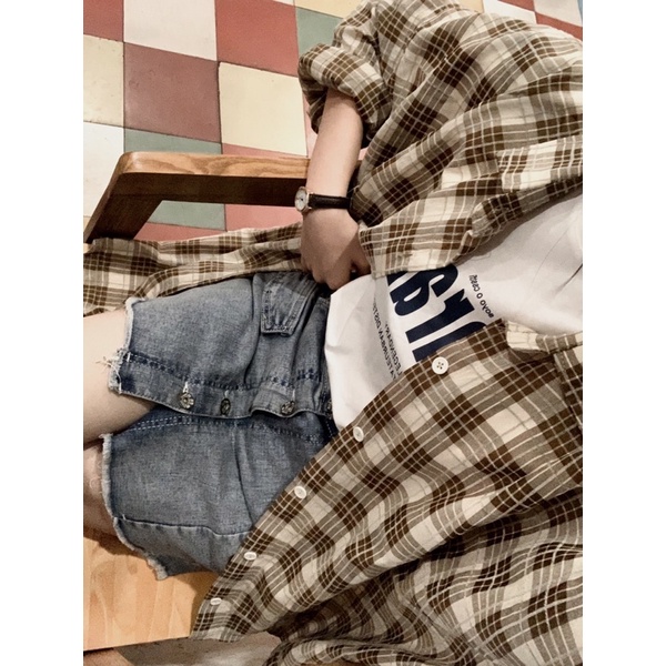 Sơ mi kẻ hè chất siêu mát