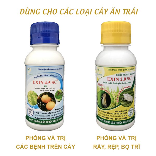 [COMBO CÂY ĂN TRÁI] THUỐC SINH HỌC TRỊ BỆNH + RẦY RỆP BỌ TRĨ