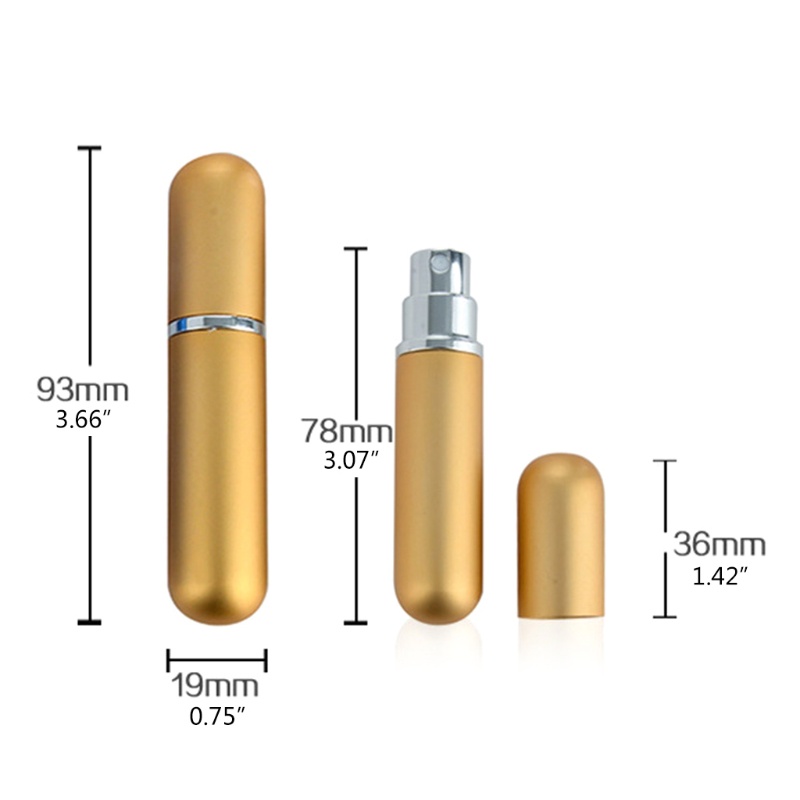 Chai Rỗng 5ml Bằng Nhôm Dùng Chiết Mỹ Phẩm Khi Đi Du Lịch