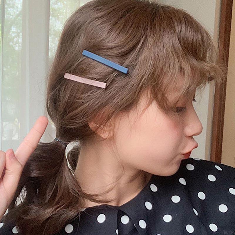 Kẹp tóc kim loại nhiều màu sắc đáng yêu tùy chọn phong cách Hàn Quốc cho nữ