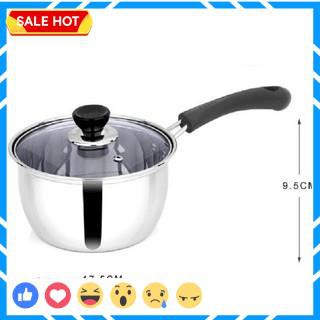 Nồi Nấu Bột, Nấu Cháo Đồ Ăn Dặm Cho Bé Inox 304 Size 18Cm Dày Dặn, Cao Cấp