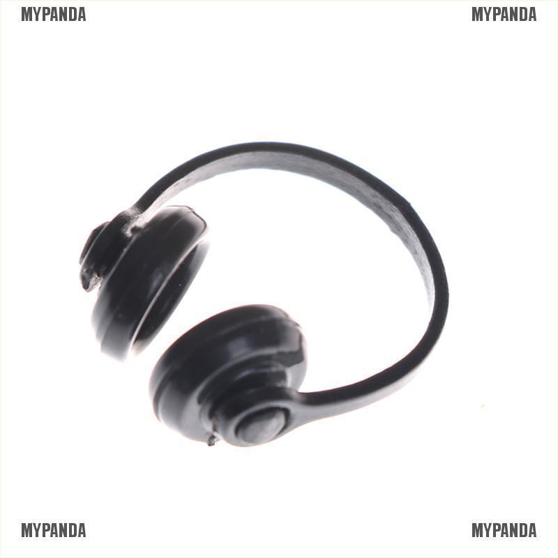 Mô hình tai nghe màu đen tỉ lệ 1/12 dành cho ngôi nhà búp bê