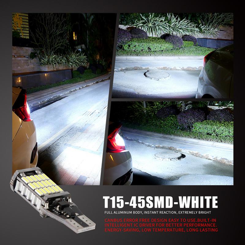 2 đèn led t15 4014 45smd siêu sáng cho xe hơi