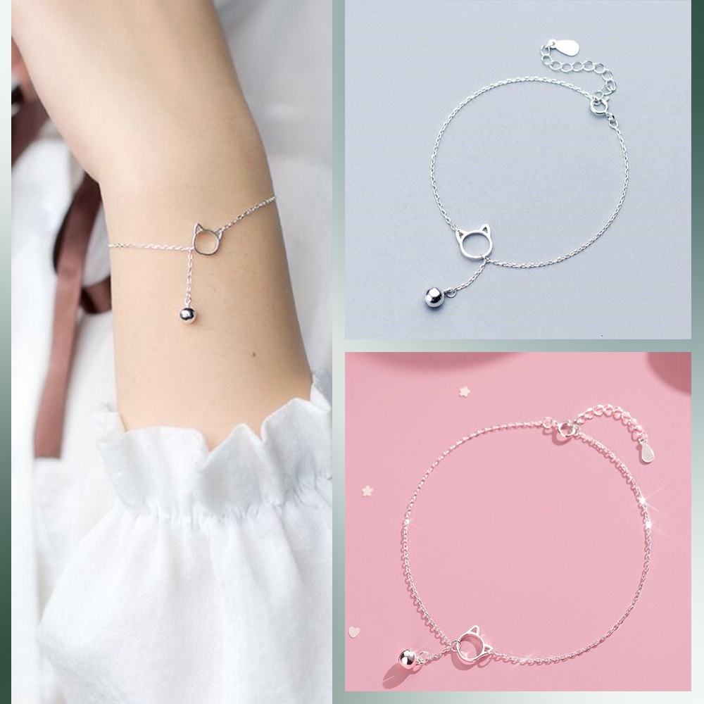 Vòng đeo tay mặt hình chú mèo dễ thương dành cho học sinh