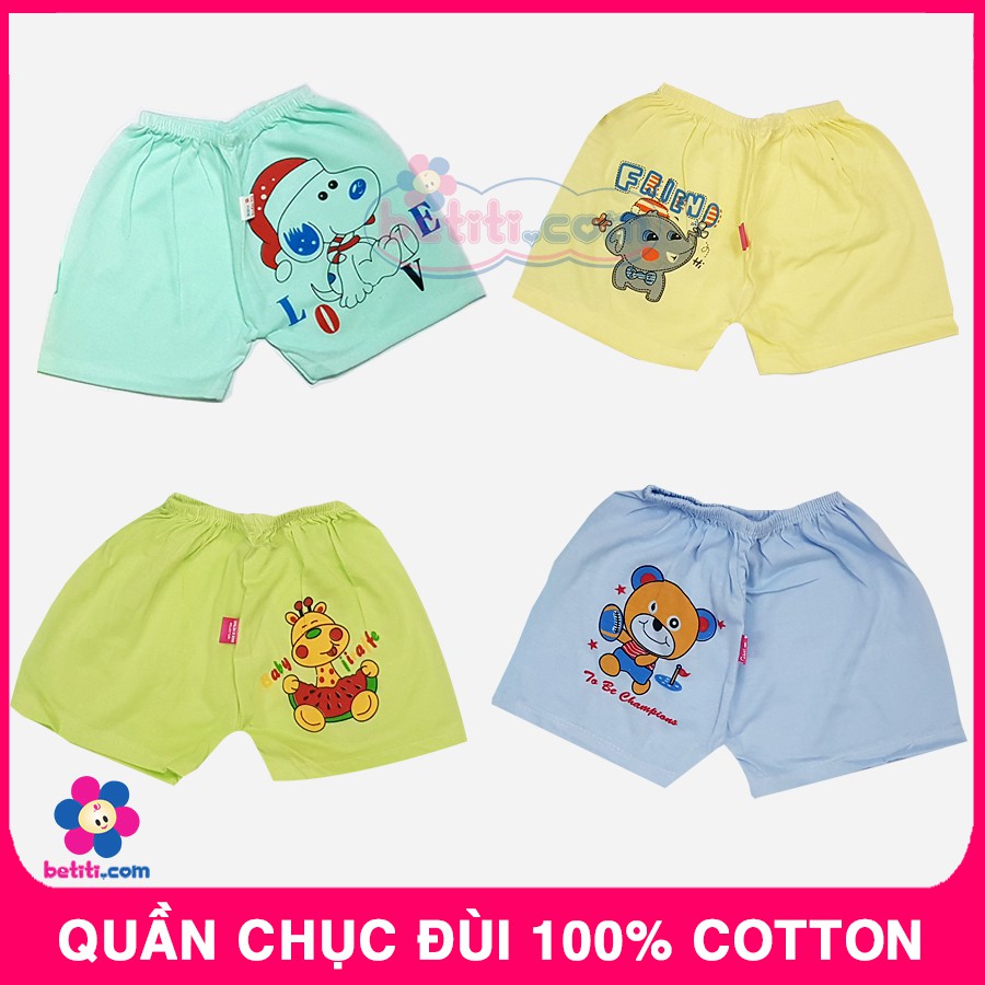 [SIÊU RẺ] Quần Chục Đùi 100% Cotton Cho Bé Hình Thú - Hàng Việt Nam