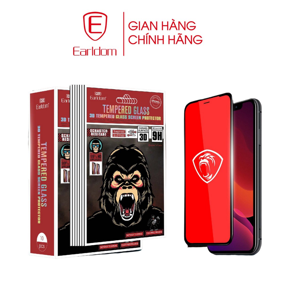 Kính cường lực SS phủ nano chống bám vân Gorilla Earldom - chính hãng