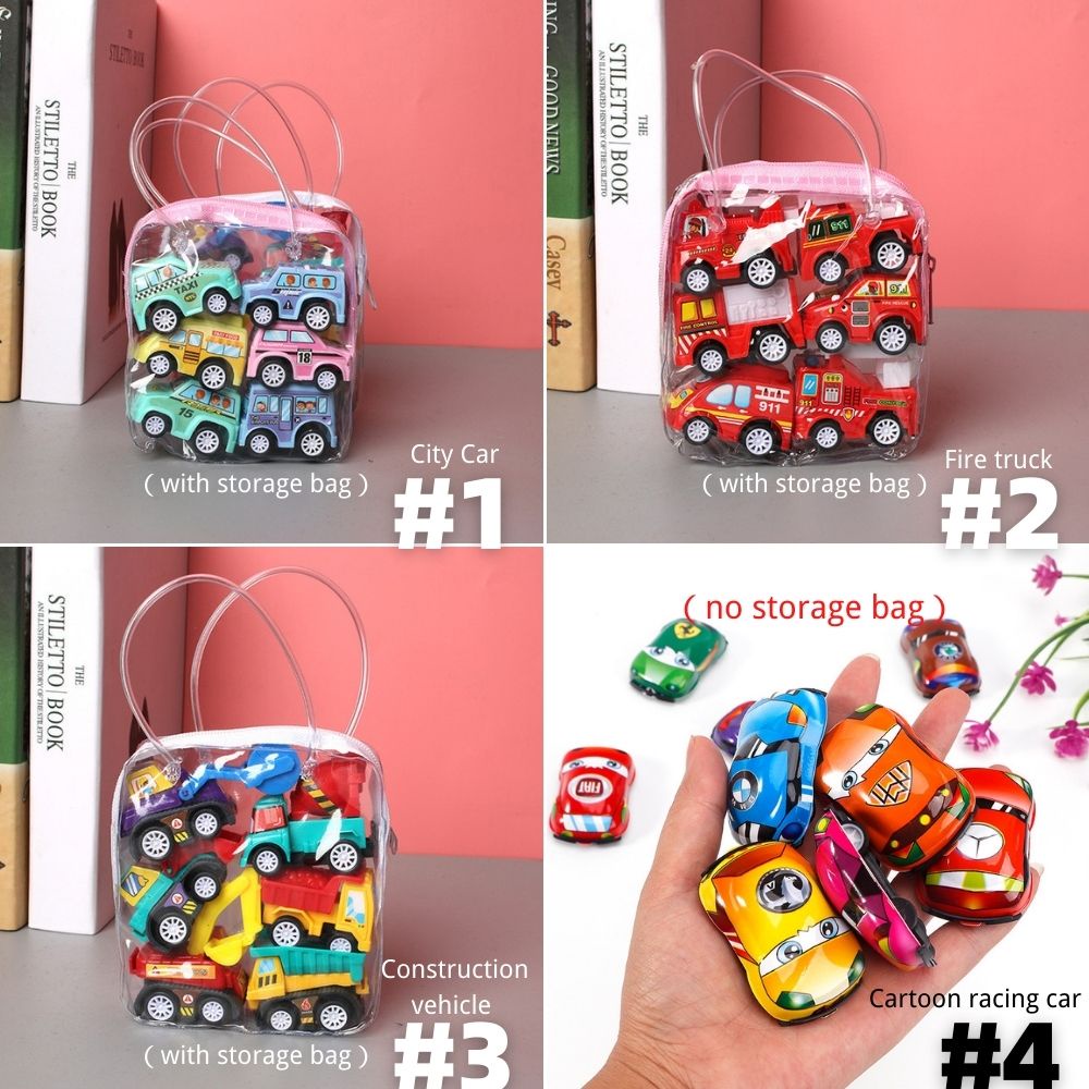 Set 6 đồ chơi mô hình xe hơi mini độc đáo dành cho bé