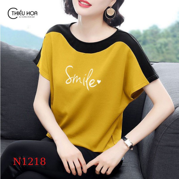 Áo Thun Nữ Đơn Giản Thiều Hoa N1218