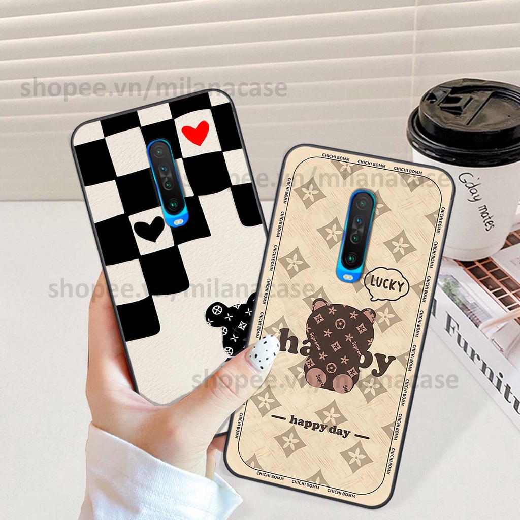 Ốp Xiaomi Redmi K30 / Redmi K30 5G gấu be@rBrick gấu Teddy Kaws siêu đẹp, phong cách, cá tính