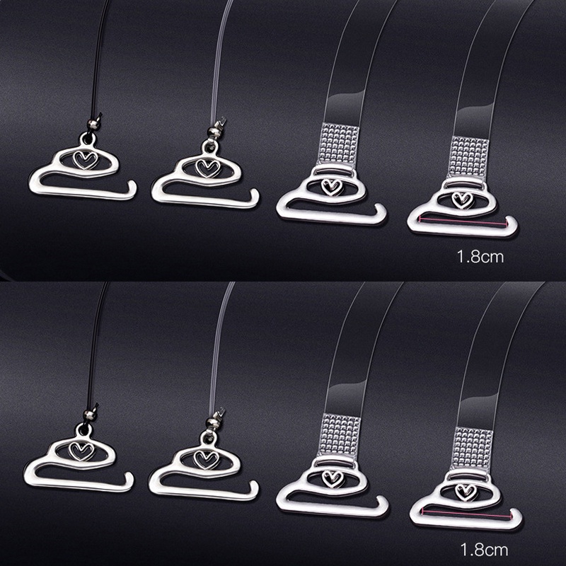 1 Cặp Dây Áo Ngực Trong Suốt Không Để Lại Dấu Vết / Chống Trượt Có Thể Tháo Rời Cho Nữ