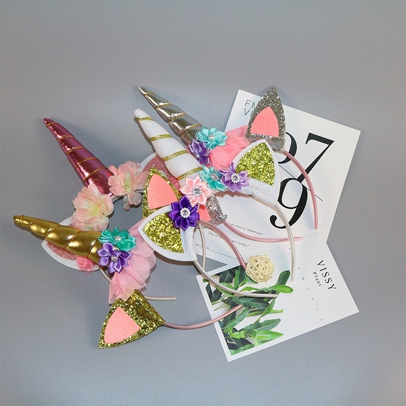 Băng Đô Cài Tóc Hình Sừng Kì Lân Dễ Thương