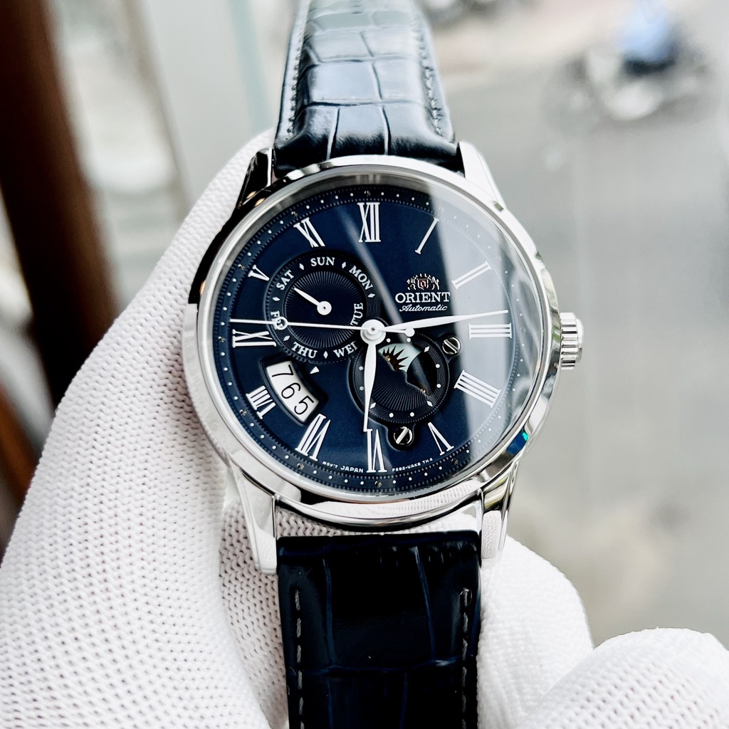 Đồng hồ nam dây da Orient Sun and Moon Gen 3 RA-AK0007S10B