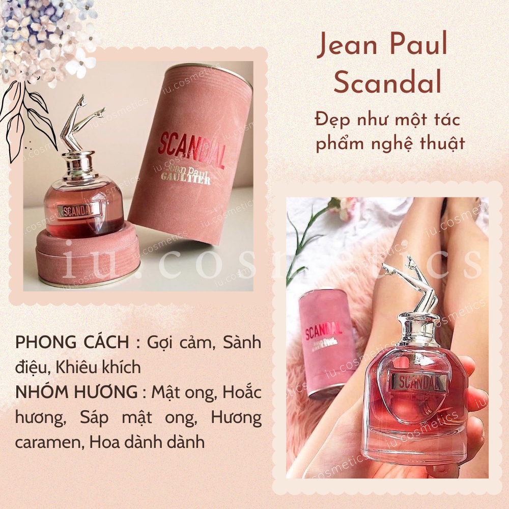 Nước hoa nữ Scandal Jean Paul Gaultier EDP dung tích 80ml - Dầu thơm nữ sang trọng quý phái lưu hương lâu - iu.cosmetics