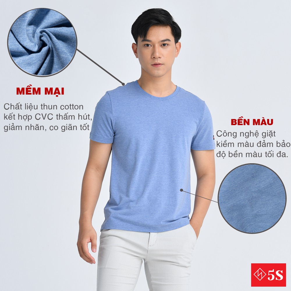 Áo Thun Nam 5S Cổ Tròn ( 5 màu), Phiên Bản Premium, Chất Liệu Thun Cotton Cao Cấp , Kiểu Dáng Trẻ Trung(TSO21003-02) | BigBuy360 - bigbuy360.vn