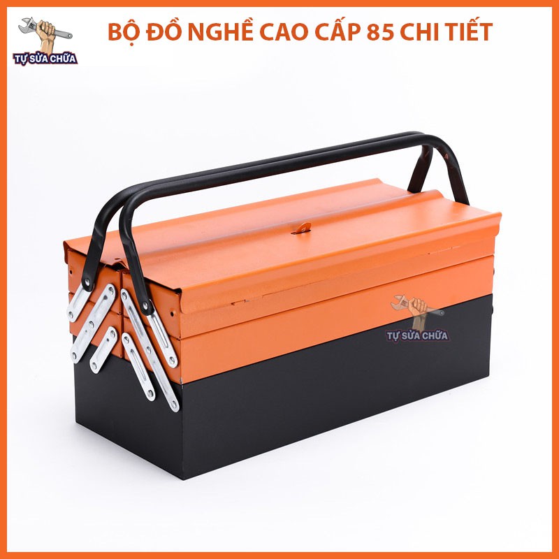 Thùng đồ nghề sửa chữa di động 85 Chi Tiết Nhập Khẩu,  bộ dụng cụ sửa chữa xe máy chuyên dụng, hàng chuẩn loại xịn