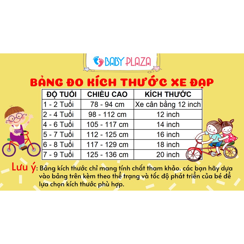 Xe đạp cho bé cao cấp BABY PLAZA XD-105