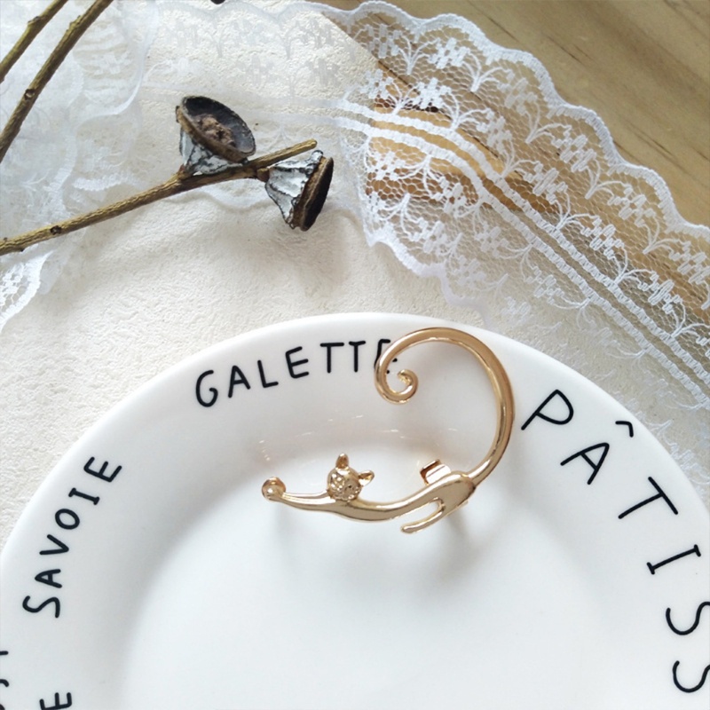 Bông Tai Hình Mèo Phong Cách Punk Hóa Trang Halloween Cho Nữ