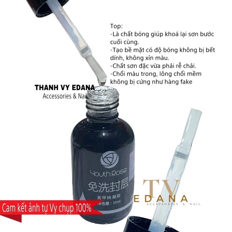 Base top hoa hồng, sơn liên kết cứng móng hoa hồng chính hãng