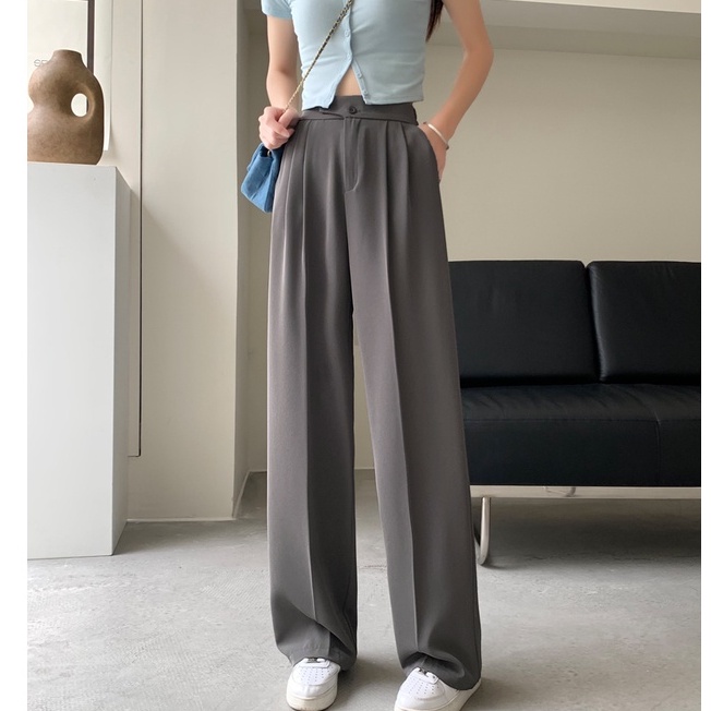 Quần dài Peppermint 50360 ống rộng suông thời trang thanh lịch cho nữ