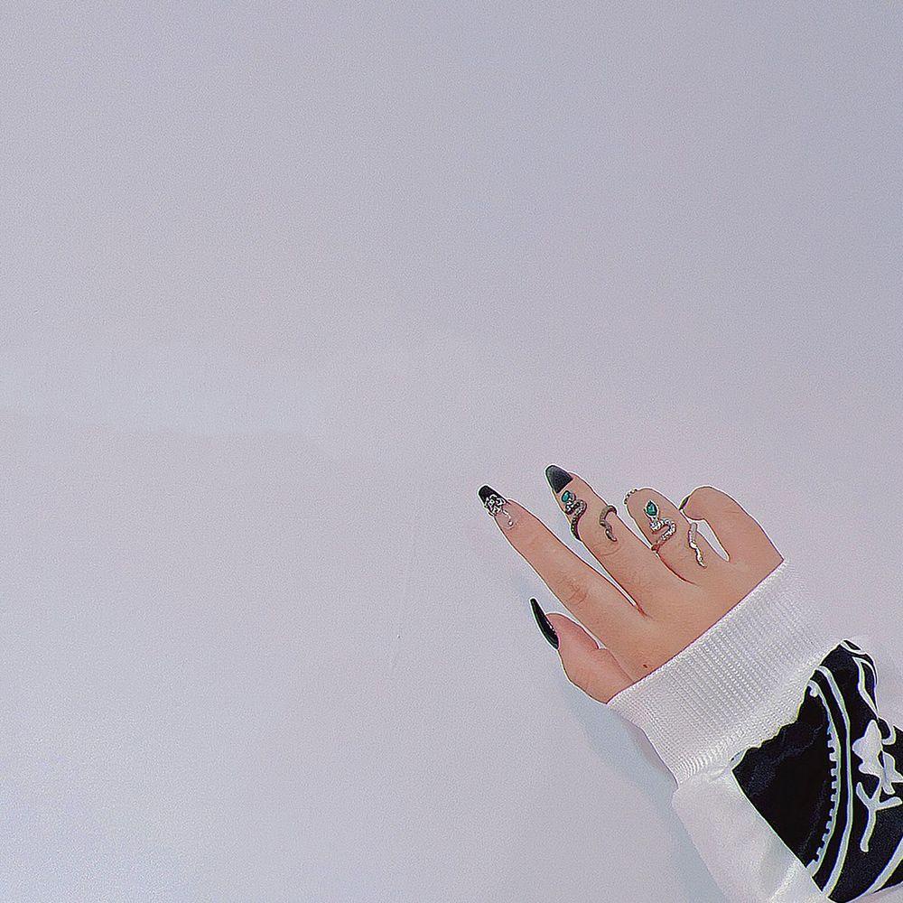 Phụ Kiện Trang Trí Cho Quần Áo Bằng Vải ANEMONE Màu Xanh Lá|Nhẫn Hình Rắn Độc Đáo Thời Trang Hàn Quốc Có Thể Điều Chỉnh Cho Cặp Đôi