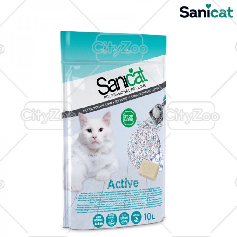 Cát Vệ Sinh cho Mèo Sanicat Bentonite Litter Hương Hoa Hồng 5L